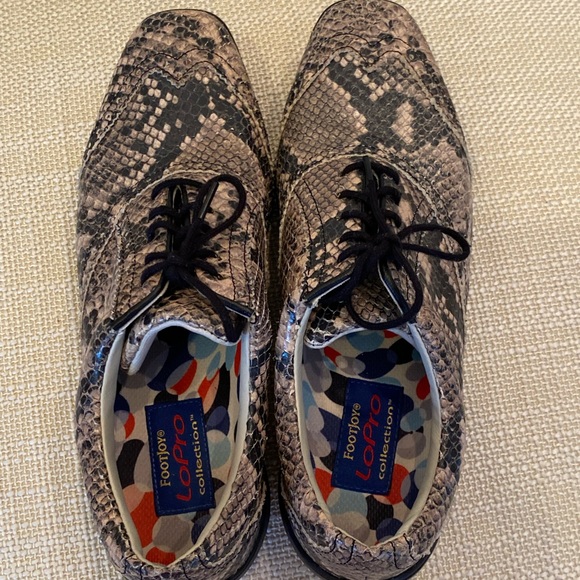 FOOTJOY LOPRO GOLF SHOES WOMENS SIZE 7 SNAKE PRINT MEDIUM #97022 - Picture 4 of 13